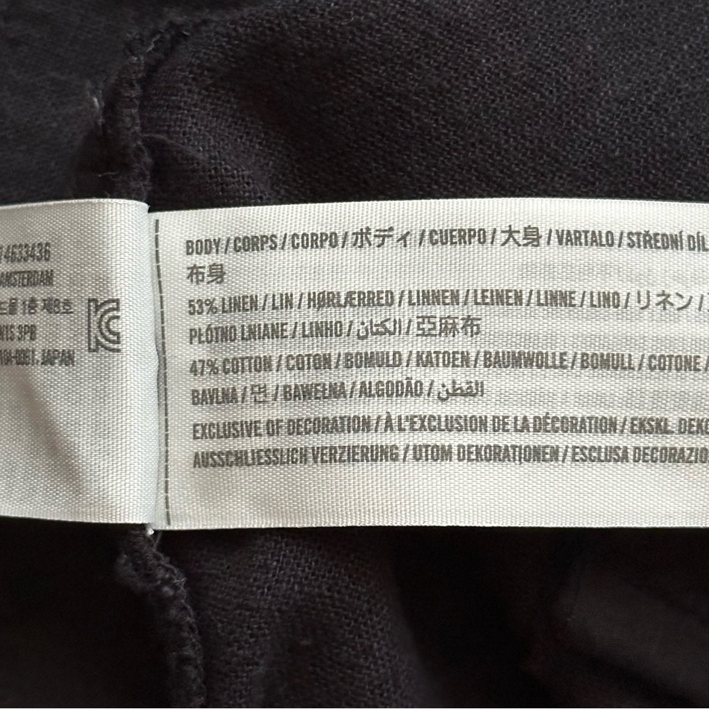 Abercrombie & Fitch Black Linen Trousers - Picture 11 of 11